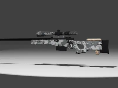 Sniper gun 3D model