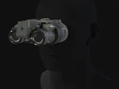 PBR Game Ready Military Binoculars 3D Model Low-poly 3D model