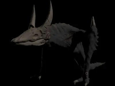 Skull Crawler Concept Monster from King Kong Dinosaur Low-poly 3D model