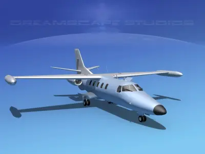 Dreamscape AT-48 Jet Executive Bare Metal 3D model