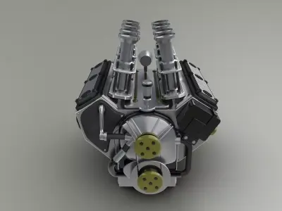 V-8 Motor Sport Car 3D model