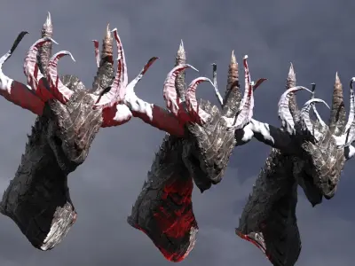 Reptilian Archon Head 1  3D model