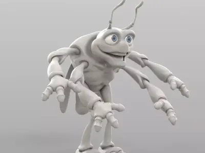 Cartoon Cicada 3D model