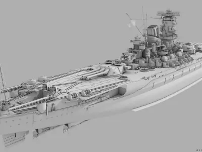 BATTLESHIP YAMATO 3D model