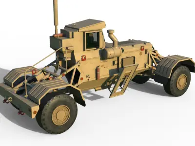 Husky mine detection vehicle 3D model