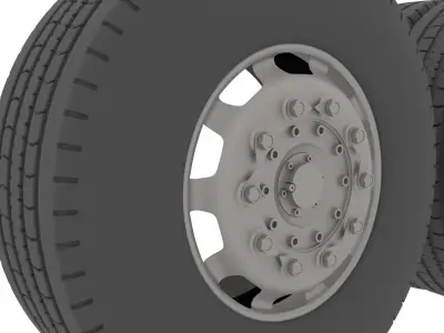 HGV wheels 3D model