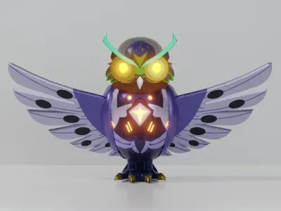 3D Owl Character 3D model
