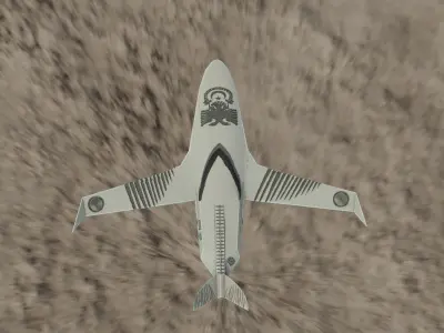 Fatih drone flying in sky Low-poly 3D model