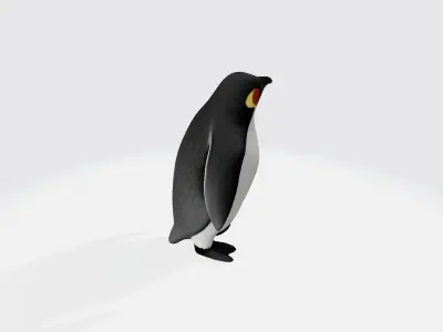 Penguin cartoon 3d model Low-poly 3D model