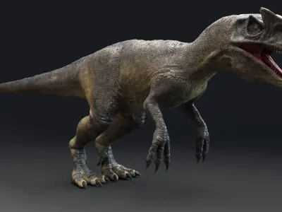 Dinosaur Allosaurus Real Dinosaur 74 Animations Low-poly 3D model