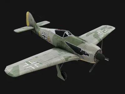Focke-Wulf FW-190 Low-poly 3D model