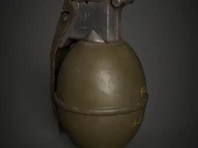 M26 Grenade Low-poly 3D model