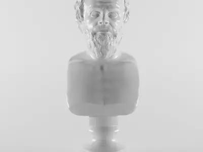 Socrates bust of 3D print model