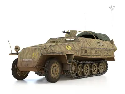 SDKFZ 251 Ausf D - Half-track - 9101 3D model