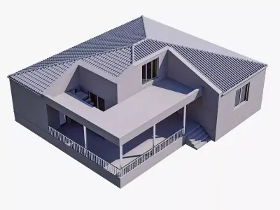 house Low-poly 3D model