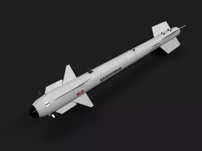 r73 air to air missile Low-poly 3D model