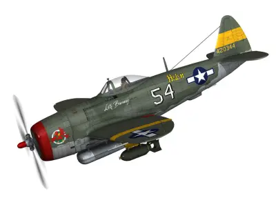 Republic P-47D Thunderbolt - Little Bunny 3D model