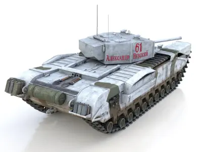 Churchill MK III - 61 - Soviet  Army 3D model