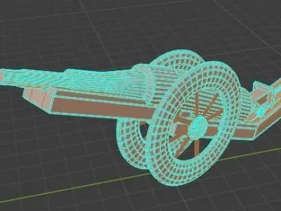 WW1-Cannon Ball Low-poly 3D model