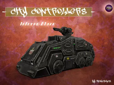 City Controllers - Inferno Blaze - PBR lowpoly Low-poly 3D model
