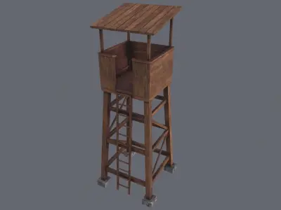 Observation Tower 3D Model Low-poly 3D model