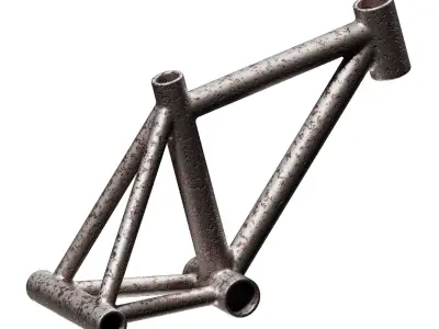 Rusty Bicycle Frame 3D model