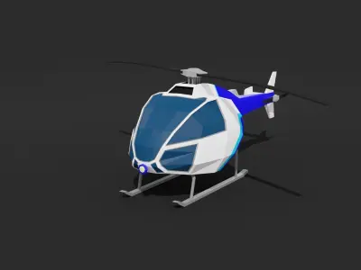 Low-poly Helicopter Low-poly 3D model