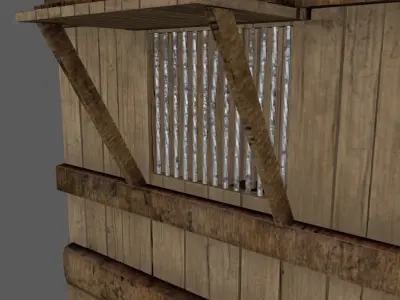 Medieval Building Game Asset Low-poly 3D model