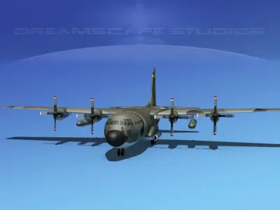 Lockheed C-130 Hercules USAF 3 3D model