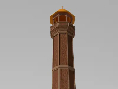 Minaret islamic - islamic Low-poly 3D model