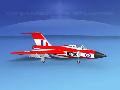 Gloster F-9 Javelin V02 3D model