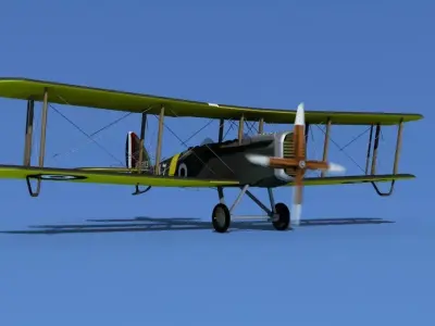 Airco DH-4 V01 Trainer RAF 3D model