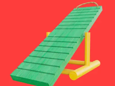 Small hamster ramp Low-poly 3D model