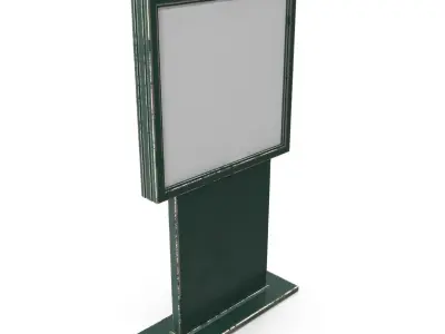 Street Advertising Billboard 11 Low-poly 3D model