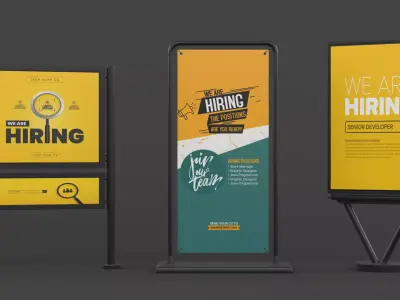 Billboard sign stand 3D model