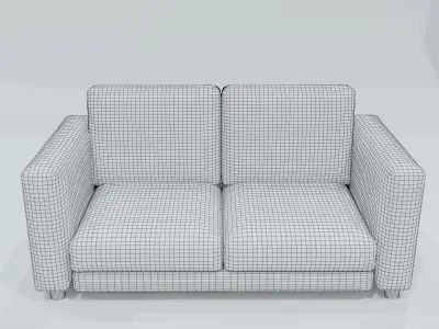 Modern Soft Fabric Chair Free low-poly 3D model