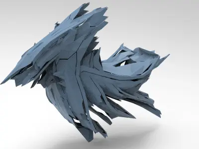 Cyberpunk sci fi bike part 3D model