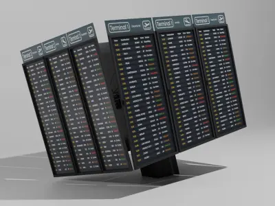 Flight Information board   3D model