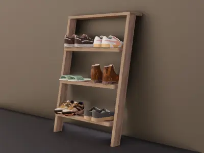 Modern Shoes Holder Free 3D model