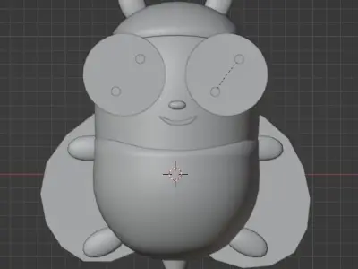 Cartoon bee model Low-poly 3D model