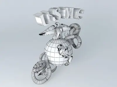 USMC EAGLE GLOBE AND ANCHOR 3D model
