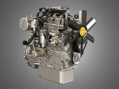 404F-E22TA - 4 Cylinder Diesel Engine  3D model