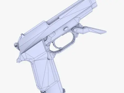 M93 Raffica Low-poly 3D model