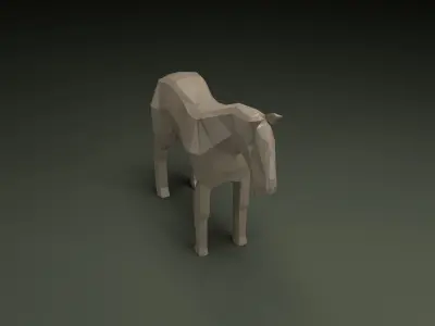 Horse Low-poly 3D model