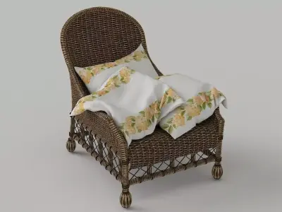 Lounge chair 3D model 6