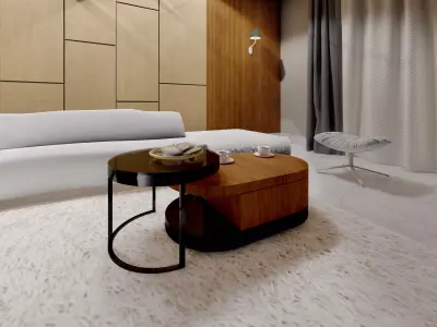 Modern Living Room Table Free 3D model