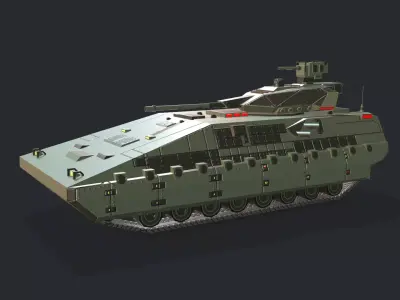 Armored Tank IFV Low-poly 3D model