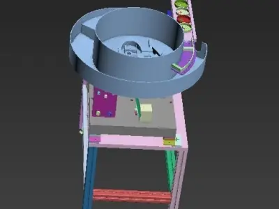 Vibration plate feeding mechanism 3D model
