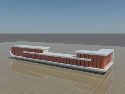 Commercial Counter - Cash Wrap 3D model