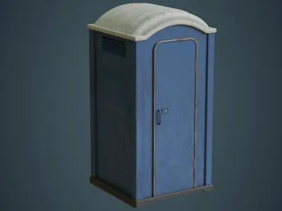 Portable Toilet 3B Low-poly 3D model